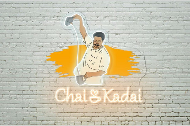 Custom Neon - Chai & Kadai -  100cm x 90cm  - indoor Signs