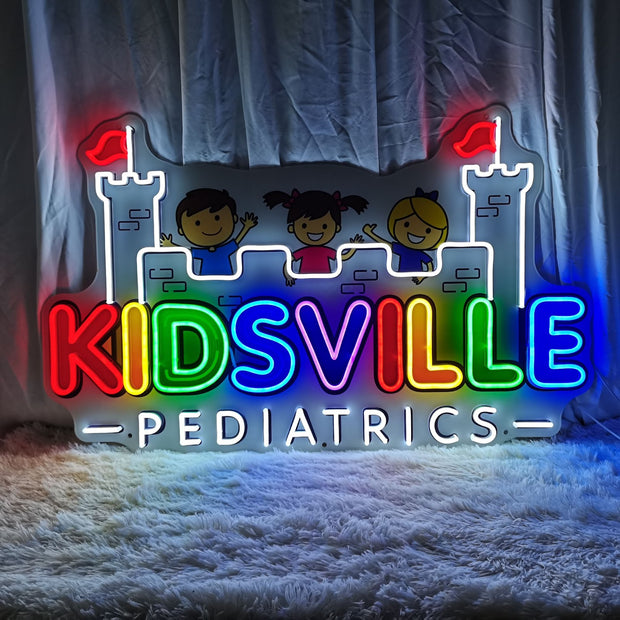 Kidsville Pediatrics - 100x63cm (40inch) - with UV Print - Free dimmer and delivery × 1