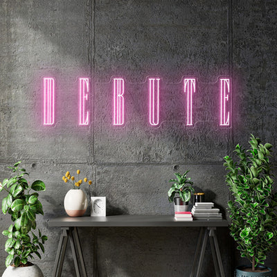 Custom neon - Debute - Light Pink - 150 x 42cm  - incl Shipping and 2yrs Warranty