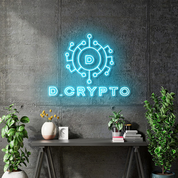 Custom Neon - Dr Crypto - Teal - 80cm x 61cm - dimmer and delivery