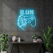 Custom Neon - 2x El Cave  - 54cm x 60cm - Light Blue - Remote dimmer and Delivery