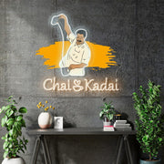 Custom Neon - Chai & Kadai -  100cm x 90cm  - indoor Signs