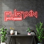 Custom neon - Furyan Fitness - RED neon - 100 x 37cm  - incl Shipping and 2yrs Warranty