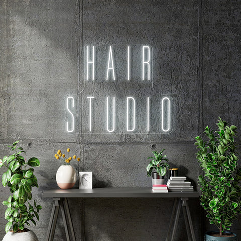 Custom Neon - HAIR STUDIO signs - 4 signs  - indoor Signs