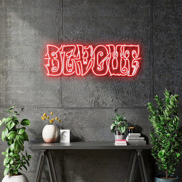 Custom Neon - Devout - Size: 32 inches x 12 inches -  Delivery and Remote