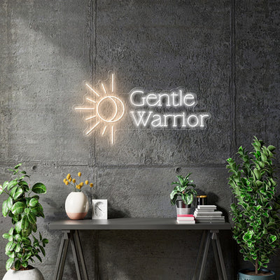 Custom Neon - Gentle Warrior - 40*21 inch Warm White -  Delivery and Remote