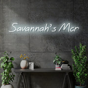 Custom Neon - Savannah’s Mcr -  White - 48x7inch - indoor Signs