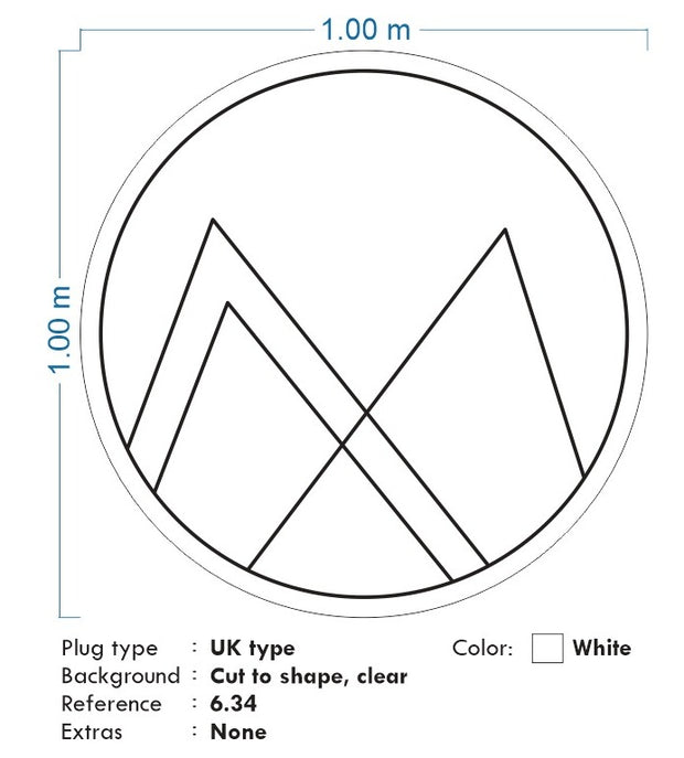 Custom Neon - Montane Care  - 100cm x 100cm - RGB Multicolour - Remote dimmer and Delivery