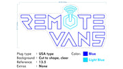 Custom Neon -  REMOVE VANS  - Blue and Light Blue | Size: 60 x 30inch (5ft)    - Remote dimmer and Delivery