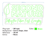 Custom Neon -   Second Nature| Putting the future first, Everyday - Green - Size: 200 x 111cm - INDOOR - Remote dimmer and Delivery