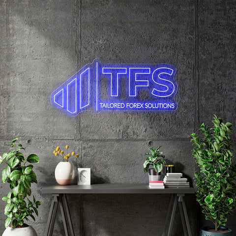 Custom Neon -  TFS - RGB Multicolours - 90cm x 38cm  - indoor Signs - Free delivery to Cyprus