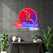 Custom Neon -  The Stripclub -  36 x 35inch - Red, Blue and White + UV Print of the logo -  Delivery and Remote