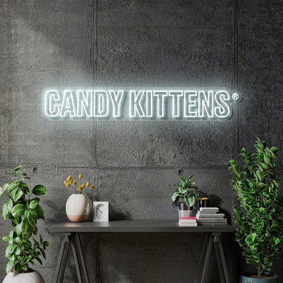 Custom Neon - Cindy Kittens Logo - White - 100x 19cm -  Remote dimmer and Delivery