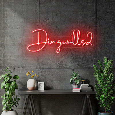 Custom Neon - Dingwalls2 - 100 x 38cm- RED  colour - Remote dimmer and Delivery