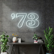 Custom neon - 73 neon sign - White - 150cm x 83cm  - incl Shipping and 2yrs Warranty