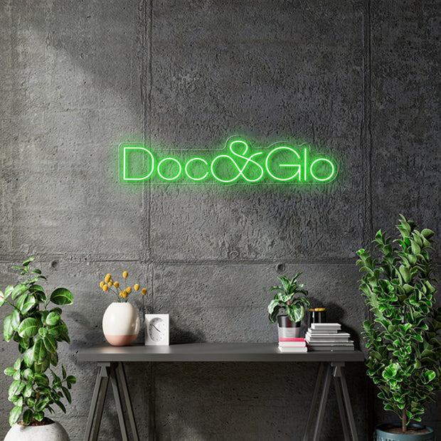 Custom Neon - Doc&Glo - Green - 4ft x 0.97ft  dimmer and delivery