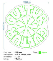 Custom neon - CULTUR  - 120cm - Outdoor and indoor - incl Shipping and 2yrs Warranty