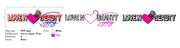 Custom Neon - Love N Beauty Supply -  White & Pink - 36 x 11inch - Delivery and Dimmer included.