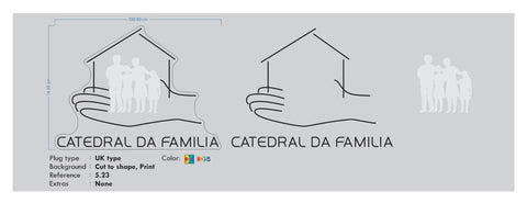 Custom neon - CATEDRAL DA FAMILIA LOGO - RGB Multicolour - 100cm x 74cm  - incl Shipping and 2yrs Warranty