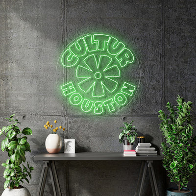 Custom neon - CULTUR  HOUSTON - 120cm - Outdoor and indoor - incl Shipping and 2yrs Warranty