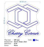 Custom Neon - Cherry Corner - Blue - 90x90cm - indoor Signs