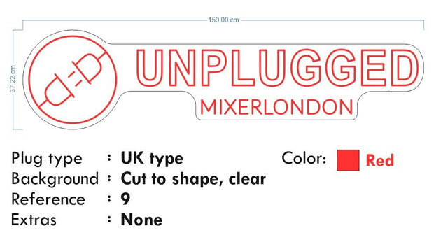 Custom neon - for Mixer London - RED  2 units - incl Shipping and 2yrs Warranty - before 2nd July