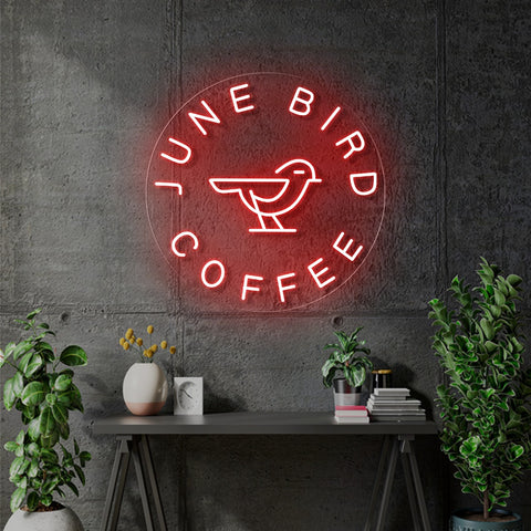 Account Adjust - 70$ - June Bird Coffee - Red and White as per mock ups - Remote dimmer and Delivery